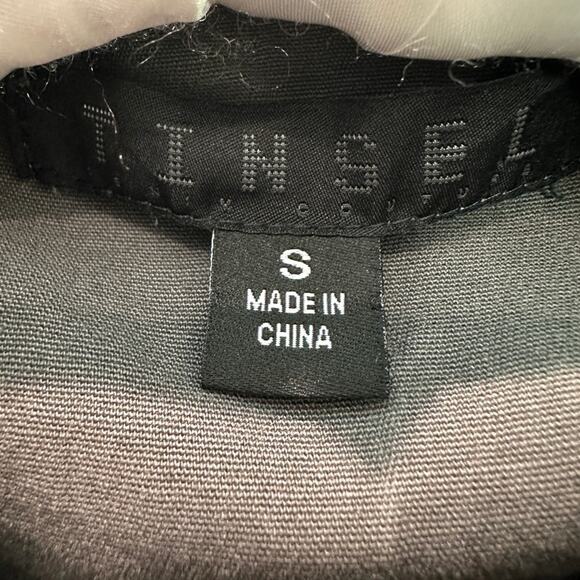 TINSEL | Charcoal Gray Utility Cargo Jacket with Hood | Size Small - Picture 7 of 9